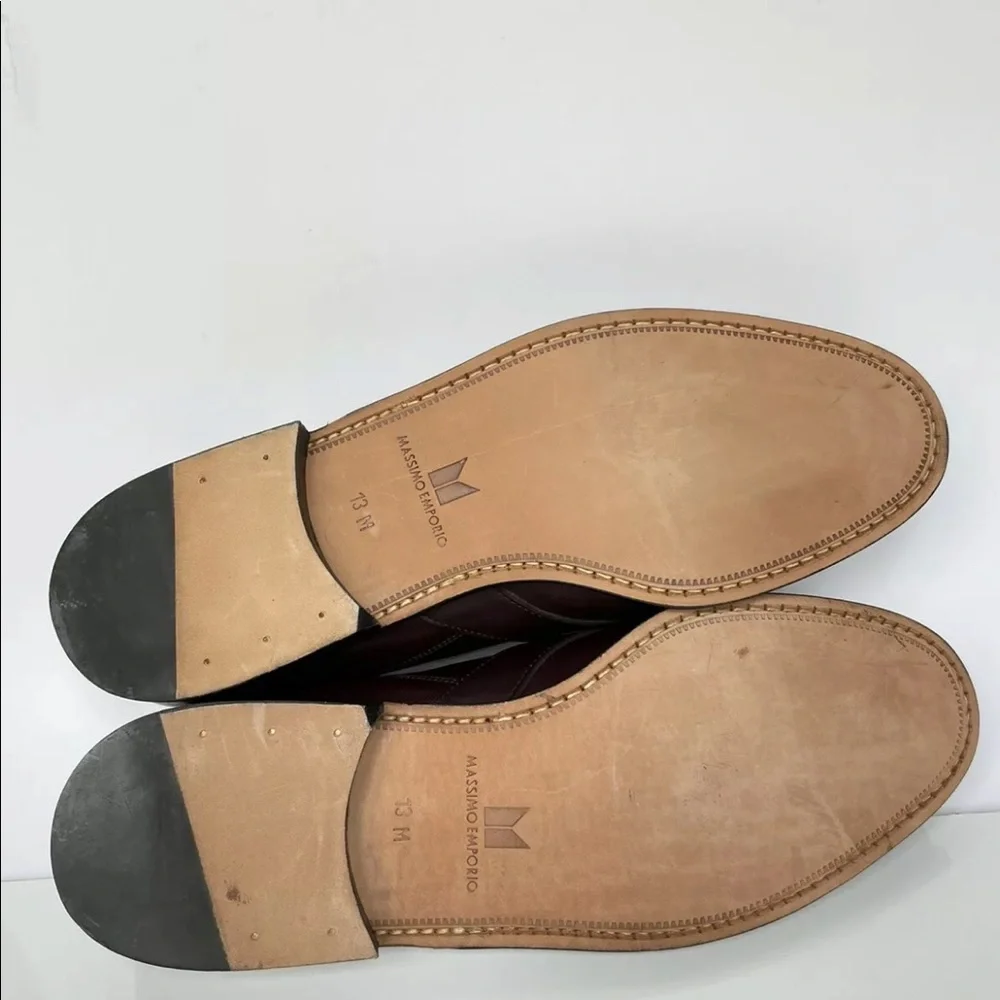 Massimo Emporio Mens Sz 13M Leather Tassel Loafers